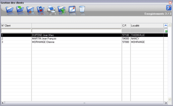 Liste Clients